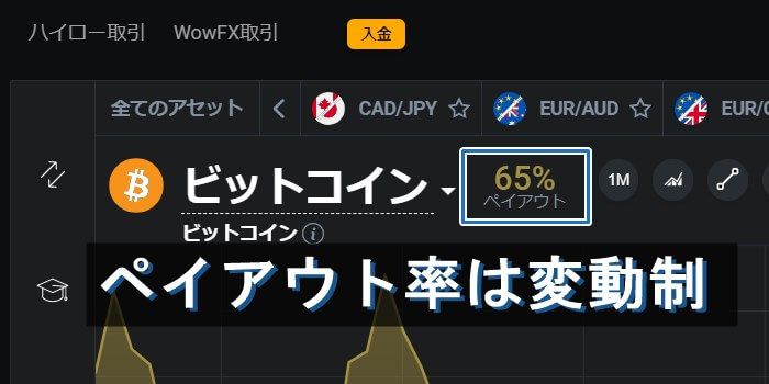 仮想通貨のペイアウト率は変動制