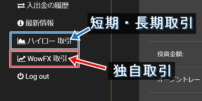 ファイブスターズマーケッツの取引種類
