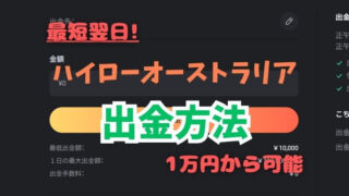 ハイローオーストラリアの出金方法の解説と出金検証！翌日出金を確認しました。