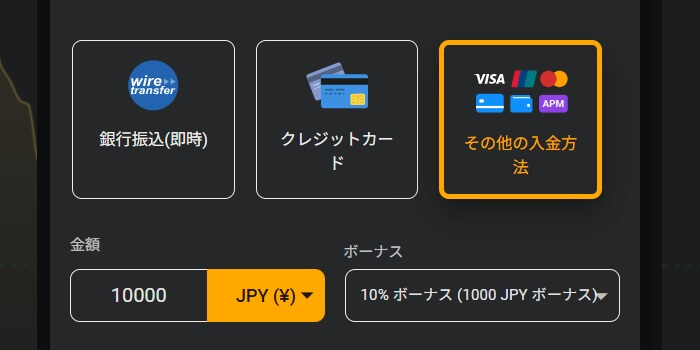 ファイブスターズマーケッツの入金方法「その他」